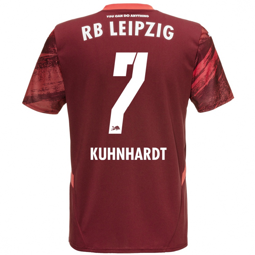 Enfant Football Maillot Paul Kühnhardt #7 Bordeaux Tenues Extérieur 2024/25