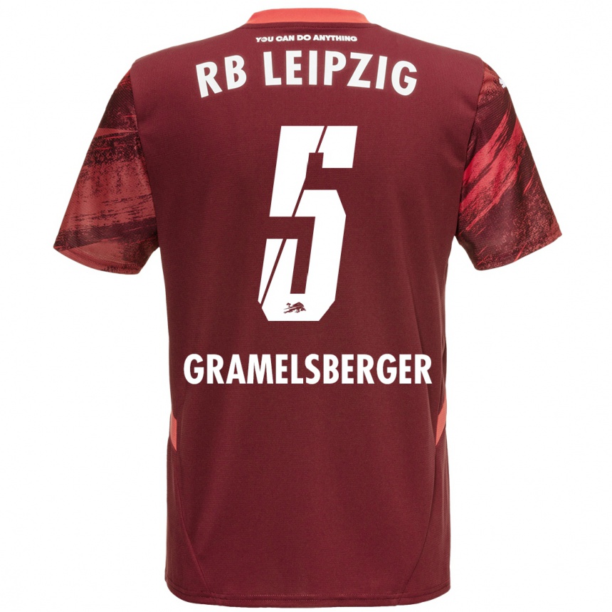 Enfant Football Maillot Lennert Gramelsberger #5 Bordeaux Tenues Extérieur 2024/25