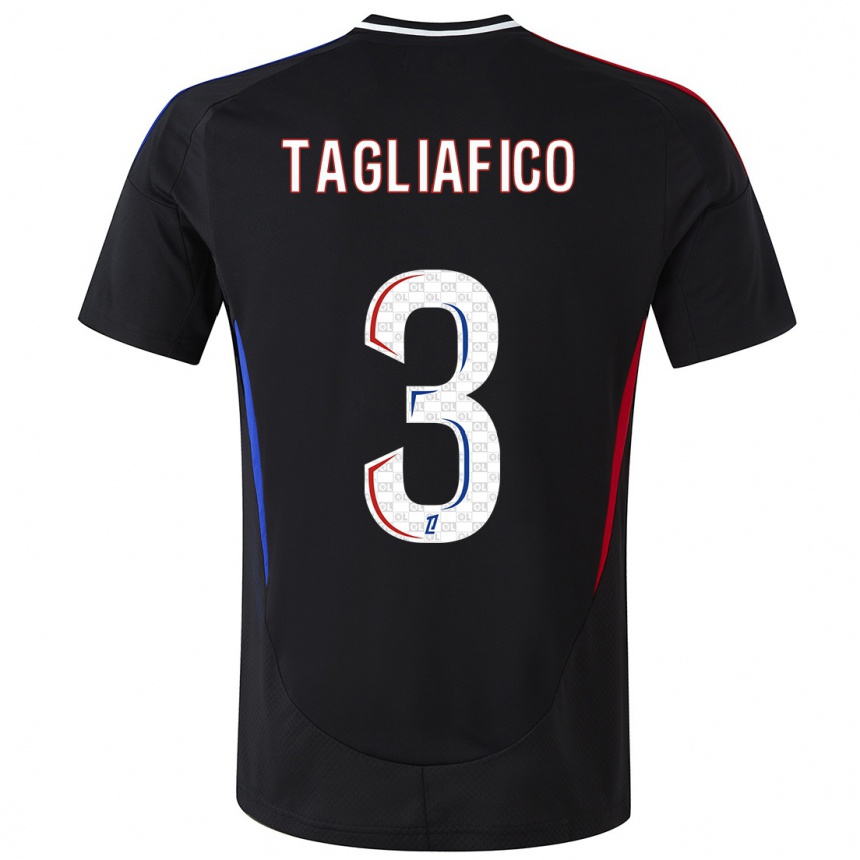 Enfant Football Maillot Nicolas Tagliafico #3 Noir Tenues Extérieur 2024/25