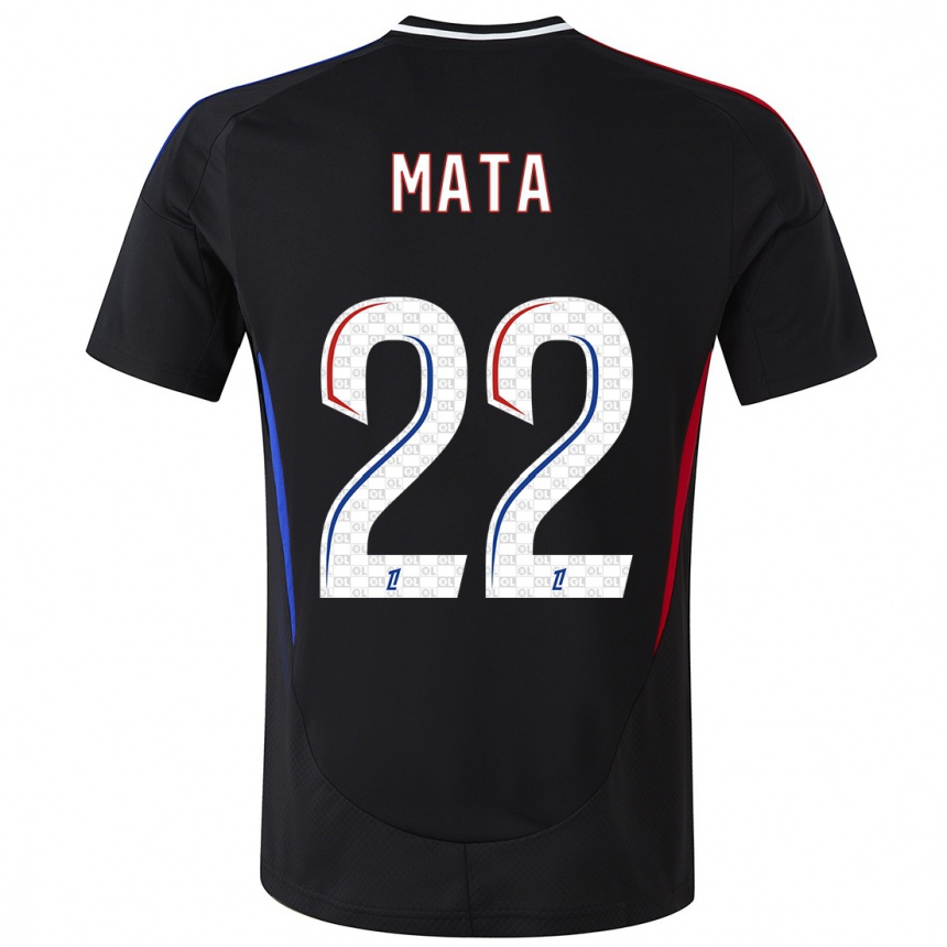 Enfant Football Maillot Clinton Mata #22 Noir Tenues Extérieur 2024/25