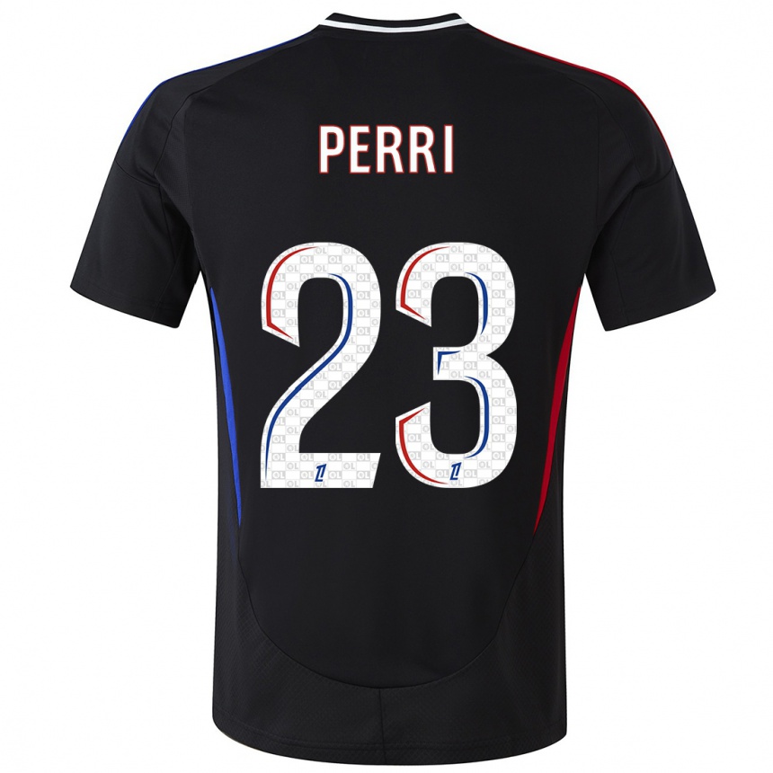 Enfant Football Maillot Lucas Perri #23 Noir Tenues Extérieur 2024/25