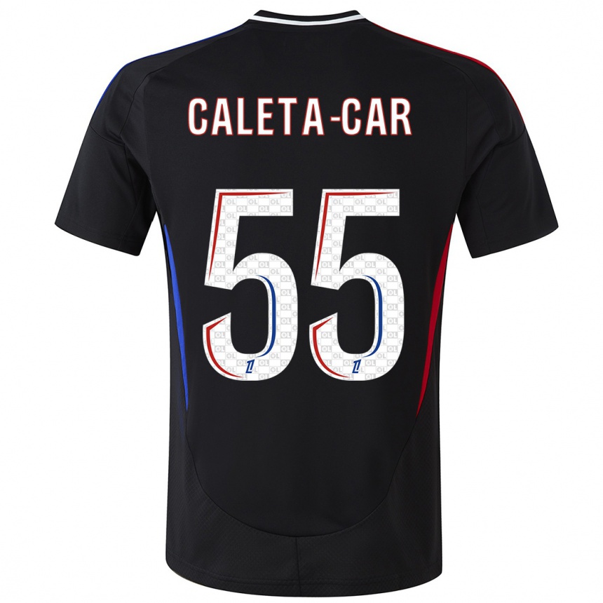 Enfant Football Maillot Duje Caleta-Car #55 Noir Tenues Extérieur 2024/25