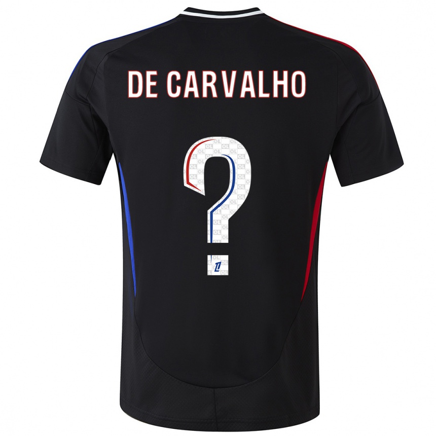 Enfant Football Maillot Mathys De Carvalho #0 Noir Tenues Extérieur 2024/25