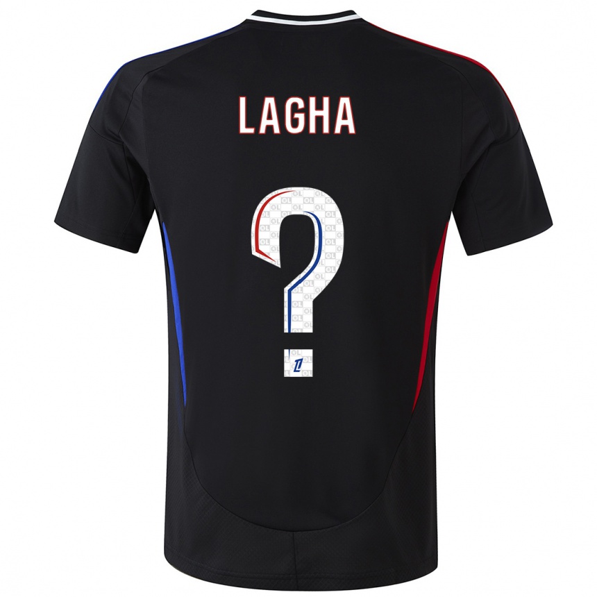 Enfant Football Maillot Yanis Lagha #0 Noir Tenues Extérieur 2024/25