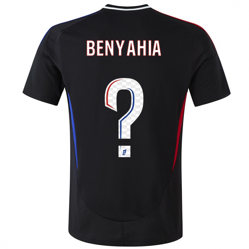 Enfant Football Maillot Inès Benyahia #0 Noir Tenues Extérieur 2024/25