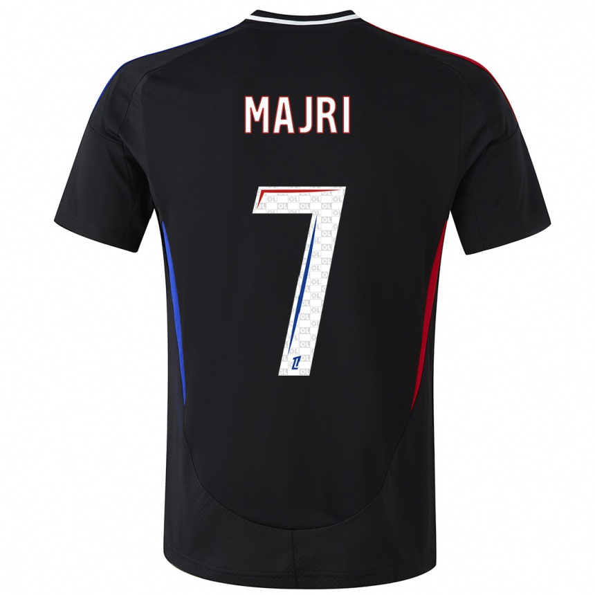 Enfant Football Maillot Amel Majri #7 Noir Tenues Extérieur 2024/25