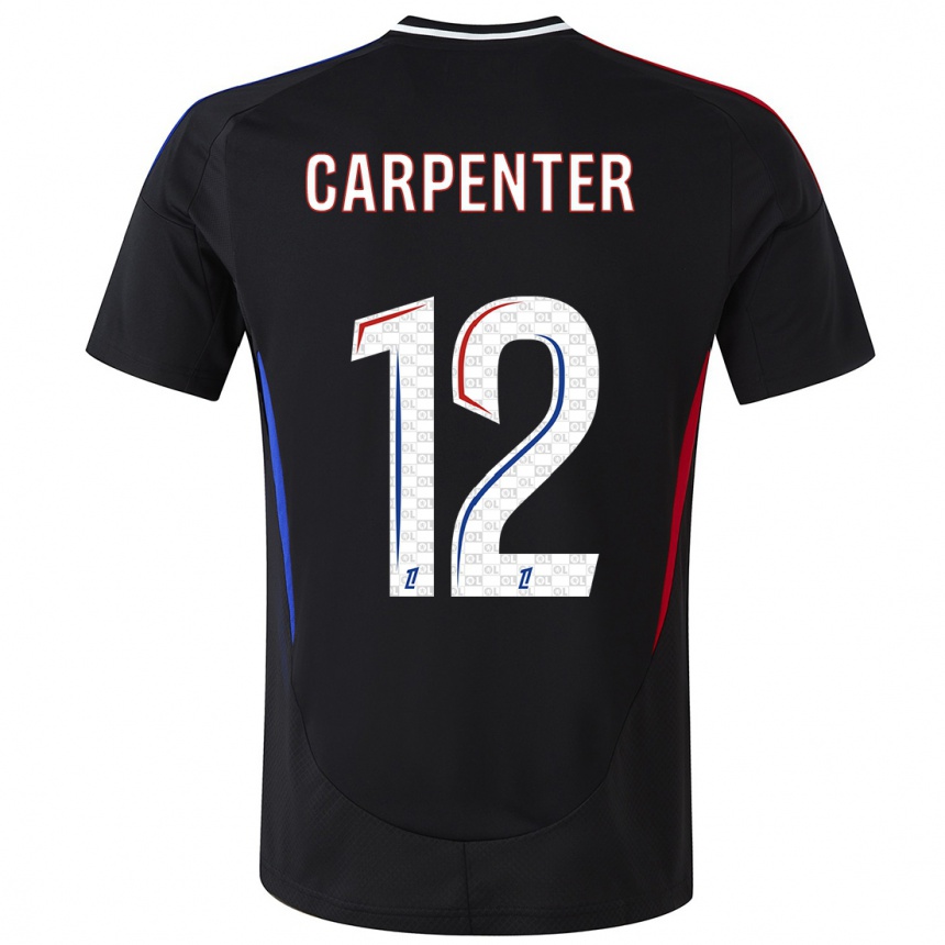 Enfant Football Maillot Ellie Carpenter #12 Noir Tenues Extérieur 2024/25