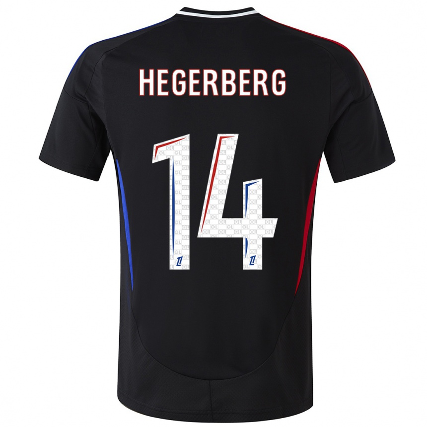 Enfant Football Maillot Ada Hegerberg #14 Noir Tenues Extérieur 2024/25