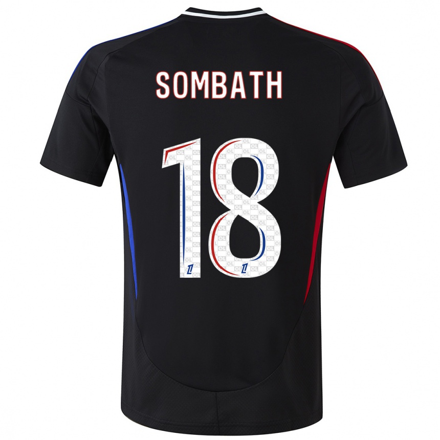 Enfant Football Maillot Alice Sombath #18 Noir Tenues Extérieur 2024/25