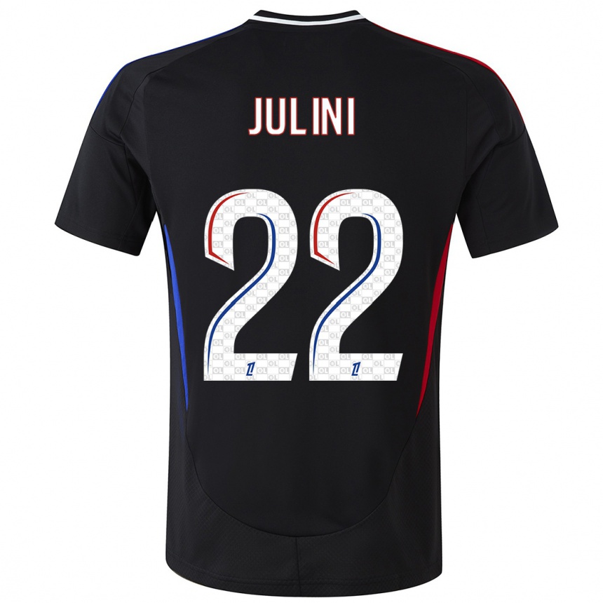 Enfant Football Maillot Sally Julini #22 Noir Tenues Extérieur 2024/25