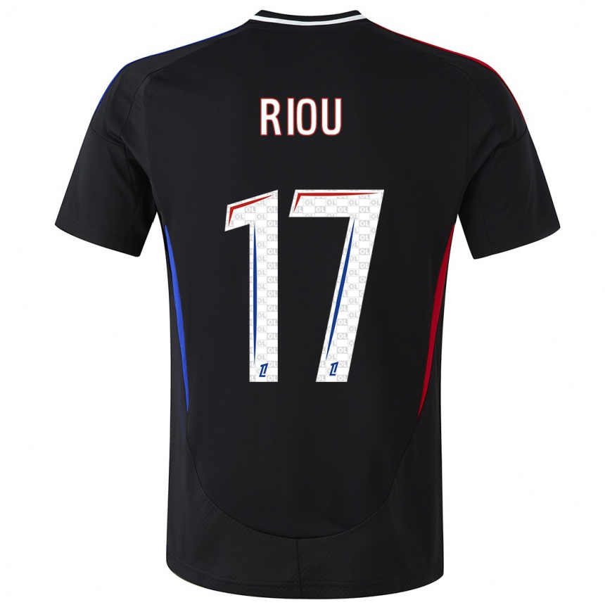 Enfant Football Maillot Remy Riou #17 Noir Tenues Extérieur 2024/25