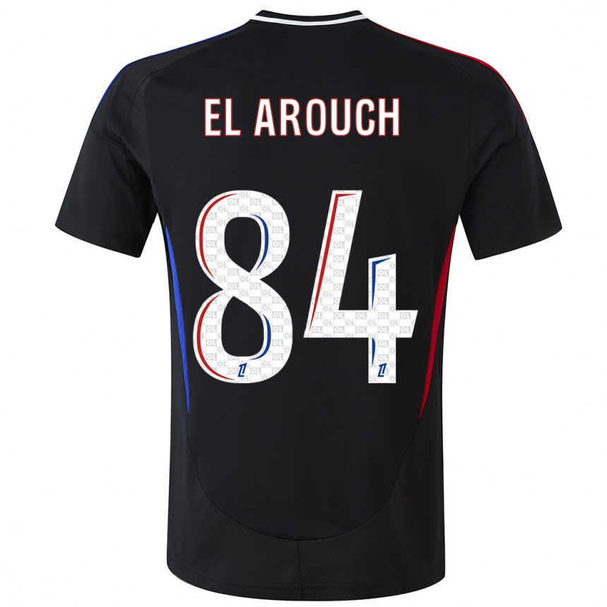 Enfant Football Maillot Mohamed El Arouch #84 Noir Tenues Extérieur 2024/25