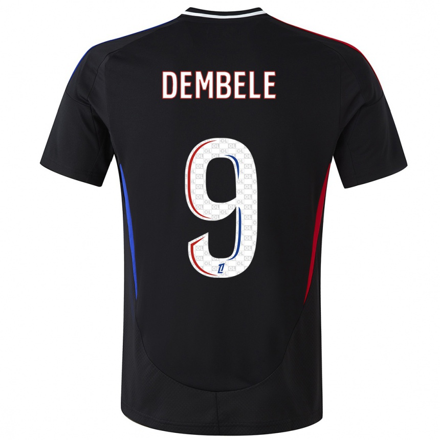 Enfant Football Maillot Moussa Dembele #9 Noir Tenues Extérieur 2024/25