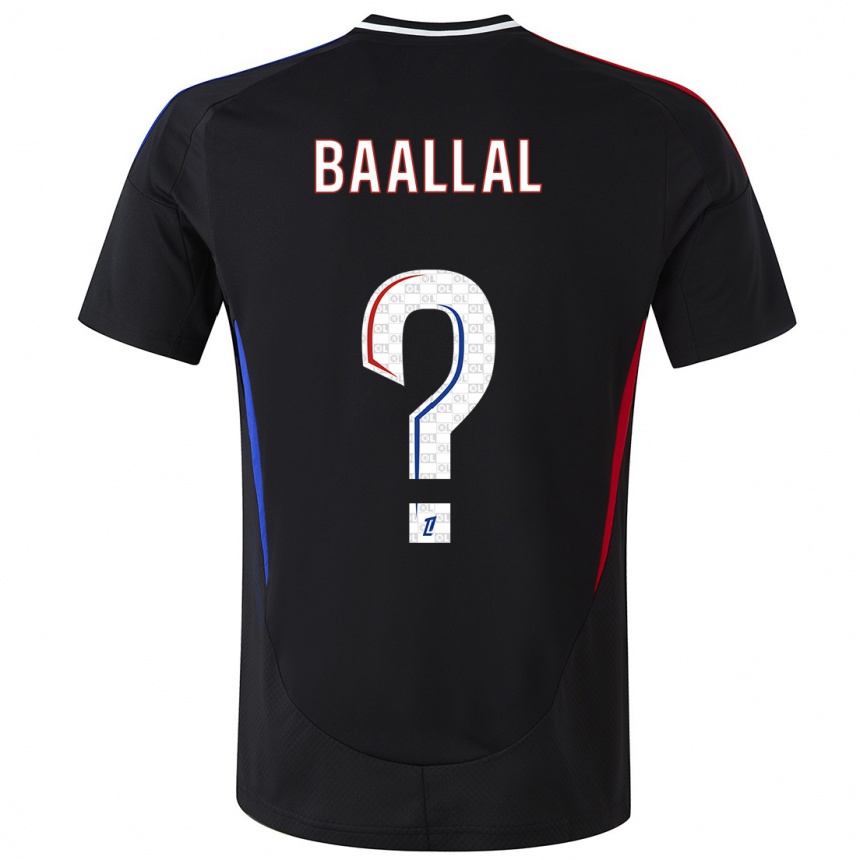 Enfant Football Maillot Abdellah Baallal #0 Noir Tenues Extérieur 2024/25