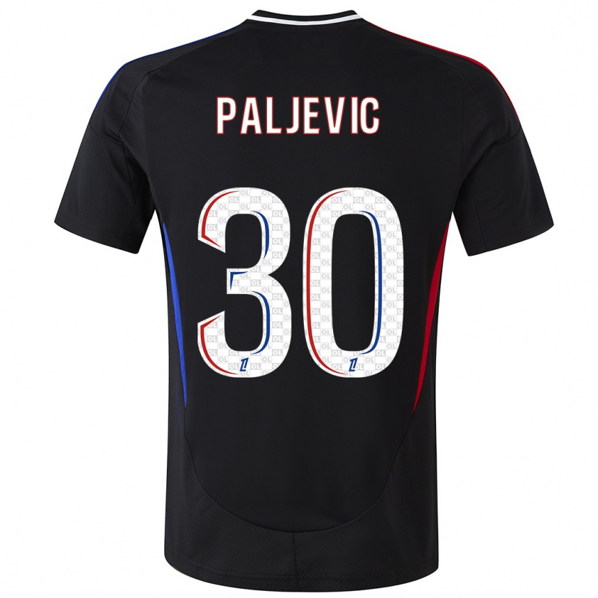 Enfant Football Maillot Alyssia Paljevic #30 Noir Tenues Extérieur 2024/25