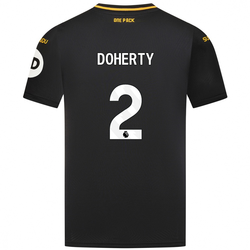 Enfant Football Maillot Matt Doherty #2 Noir Tenues Extérieur 2024/25