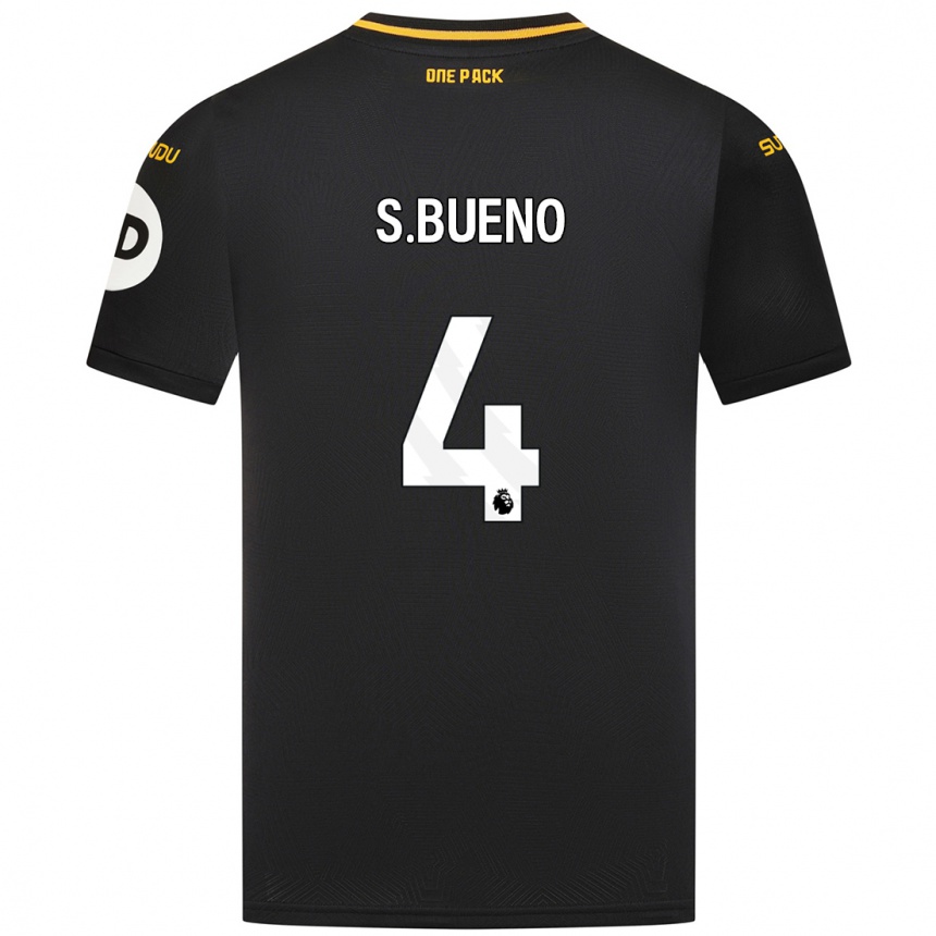 Enfant Football Maillot Santiago Bueno #4 Noir Tenues Extérieur 2024/25