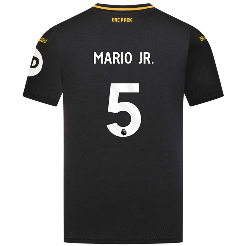 Enfant Football Maillot Mario Lemina #5 Noir Tenues Extérieur 2024/25