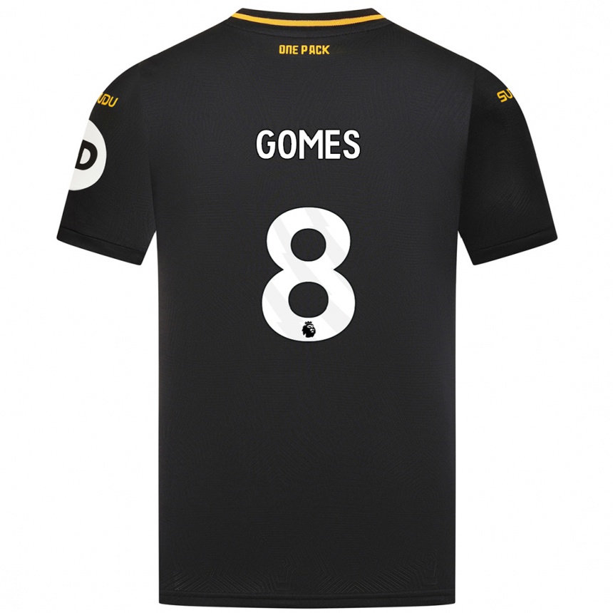 Enfant Football Maillot João Gomes #8 Noir Tenues Extérieur 2024/25