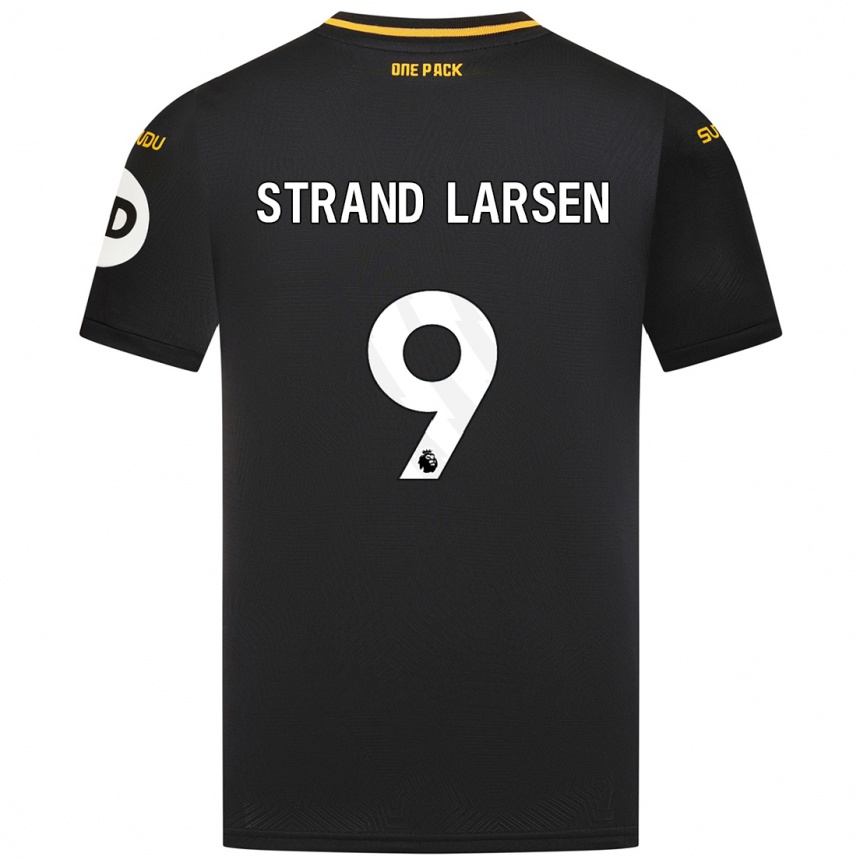 Enfant Football Maillot Jørgen Strand Larsen #9 Noir Tenues Extérieur 2024/25