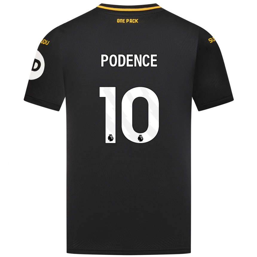 Enfant Football Maillot Daniel Podence #10 Noir Tenues Extérieur 2024/25