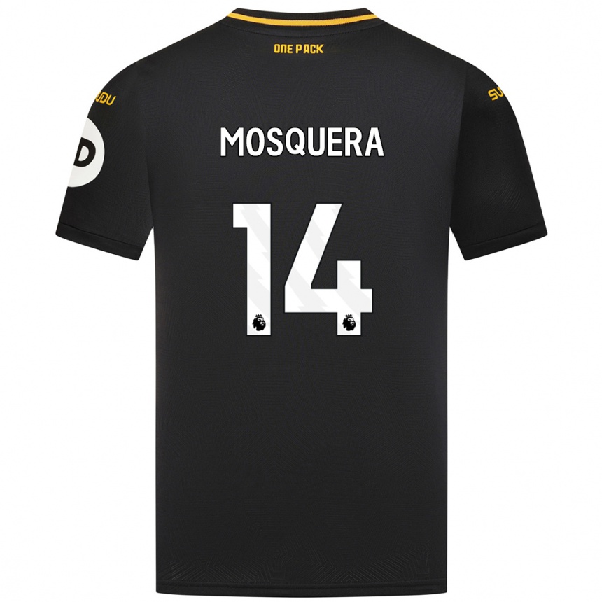 Enfant Football Maillot Yerson Mosquera #14 Noir Tenues Extérieur 2024/25