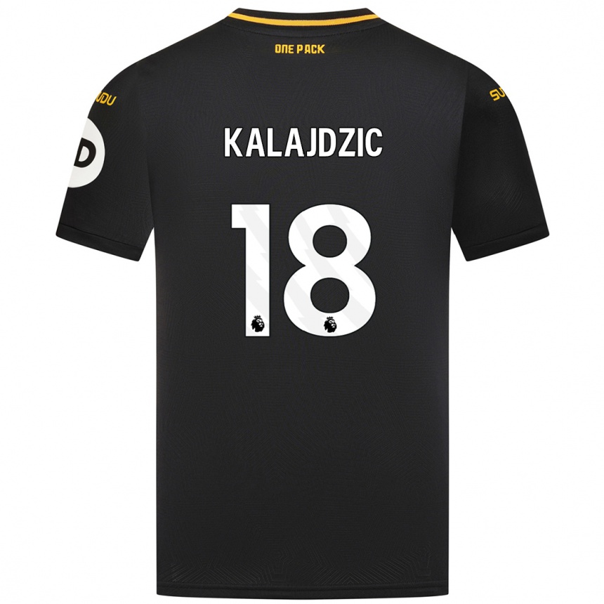 Enfant Football Maillot Sasa Kalajdzic #18 Noir Tenues Extérieur 2024/25