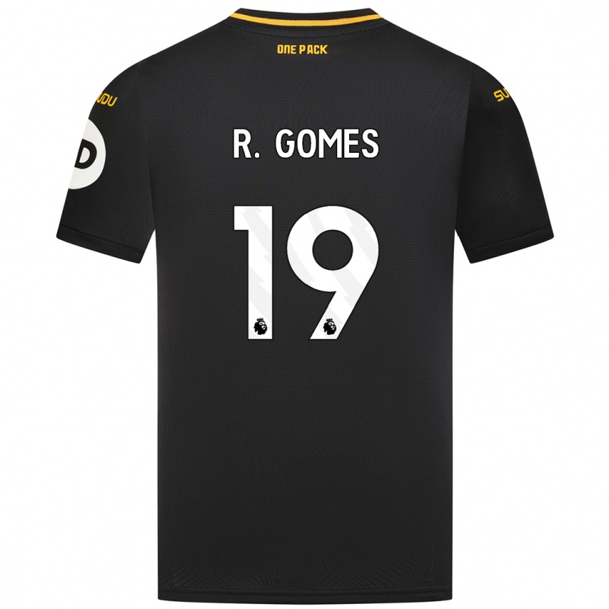 Enfant Football Maillot Rodrigo Gomes #19 Noir Tenues Extérieur 2024/25