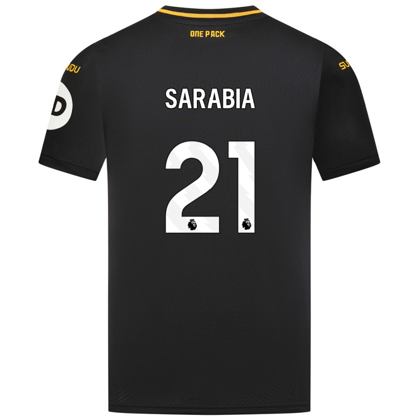 Enfant Football Maillot Pablo Sarabia #21 Noir Tenues Extérieur 2024/25