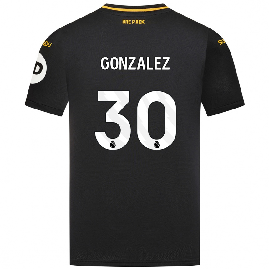 Enfant Football Maillot Enso González #30 Noir Tenues Extérieur 2024/25