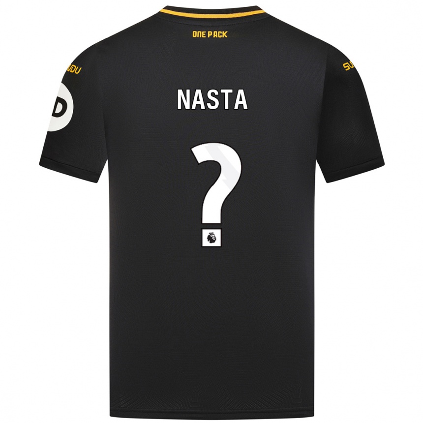 Enfant Football Maillot Arthur Nasta #0 Noir Tenues Extérieur 2024/25