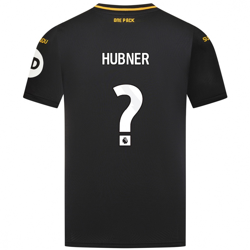 Enfant Football Maillot Justin Hubner #0 Noir Tenues Extérieur 2024/25