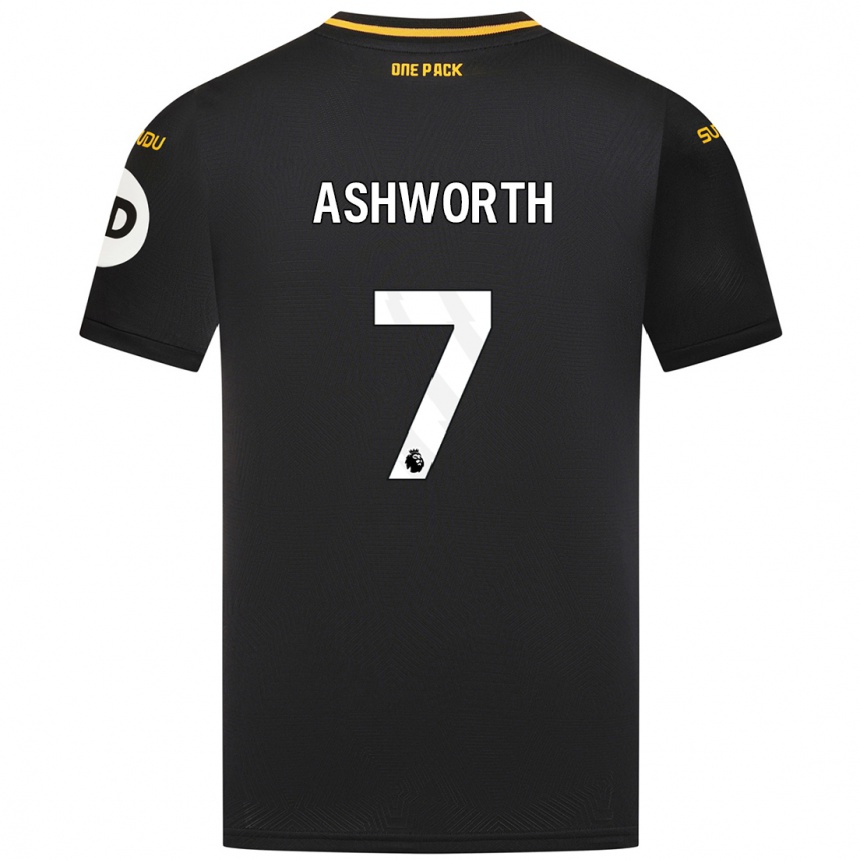 Enfant Football Maillot Fin Ashworth #7 Noir Tenues Extérieur 2024/25