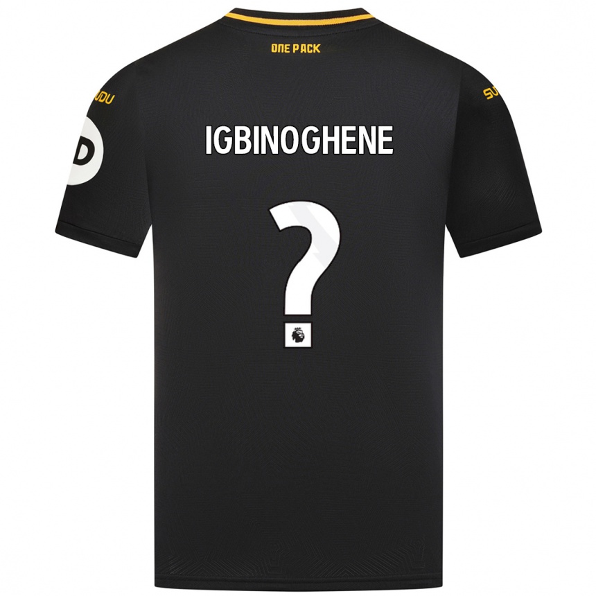 Enfant Football Maillot Testimony Igbinoghene #0 Noir Tenues Extérieur 2024/25