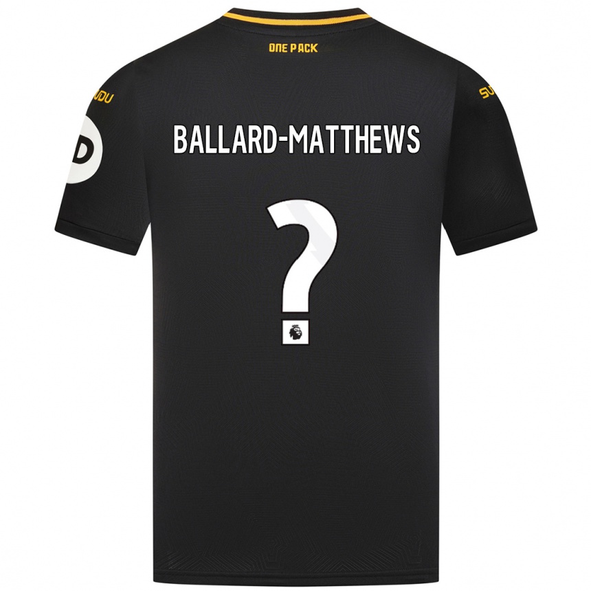 Enfant Football Maillot Emilio Ballard-Matthews #0 Noir Tenues Extérieur 2024/25