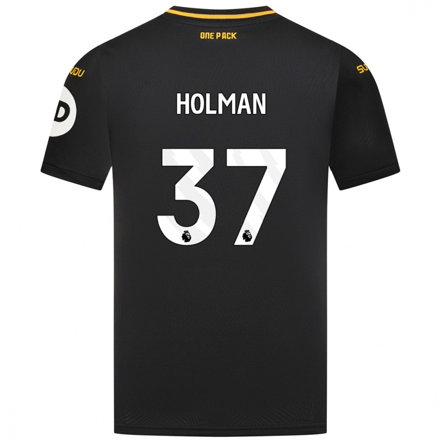 Enfant Football Maillot Fletcher Holman #37 Noir Tenues Extérieur 2024/25