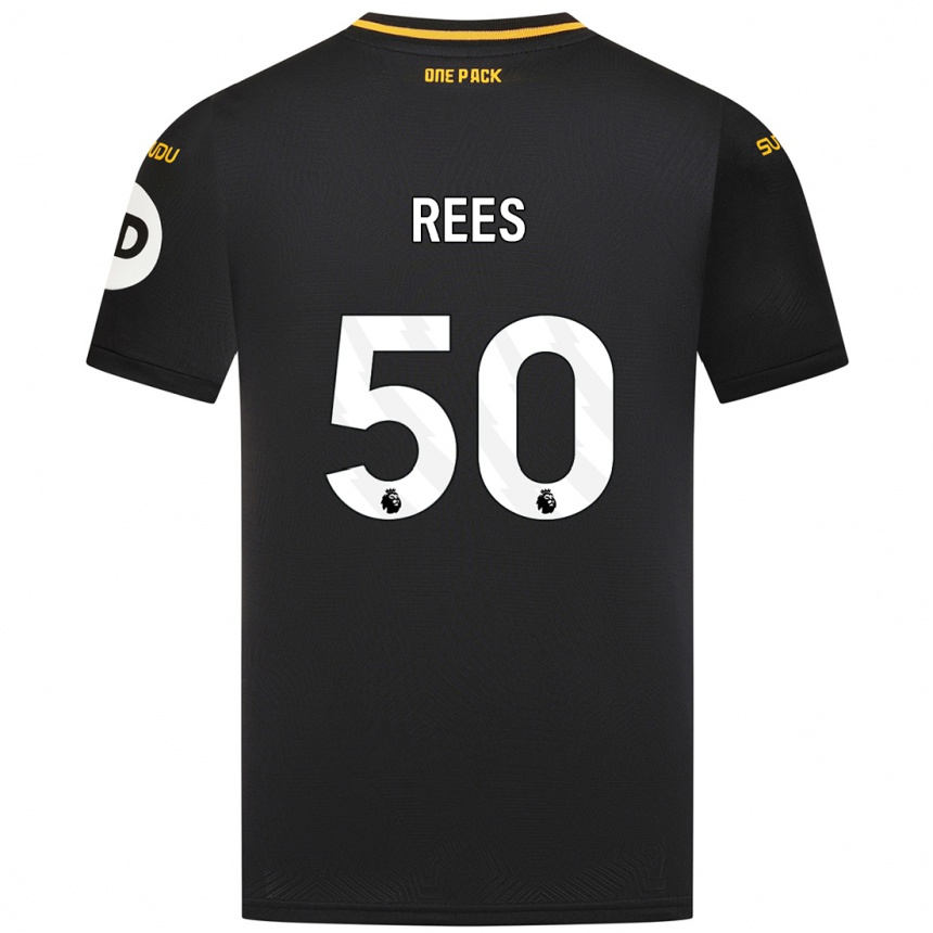 Enfant Football Maillot Mason Rees #50 Noir Tenues Extérieur 2024/25