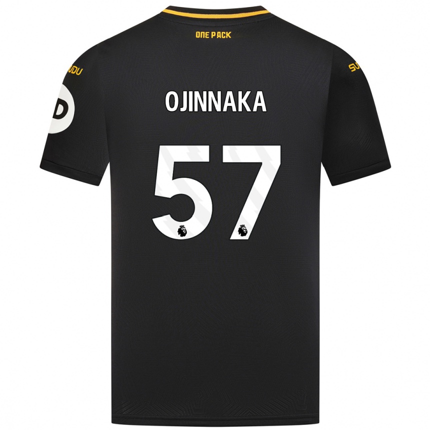 Enfant Football Maillot Temple Ojinnaka #57 Noir Tenues Extérieur 2024/25