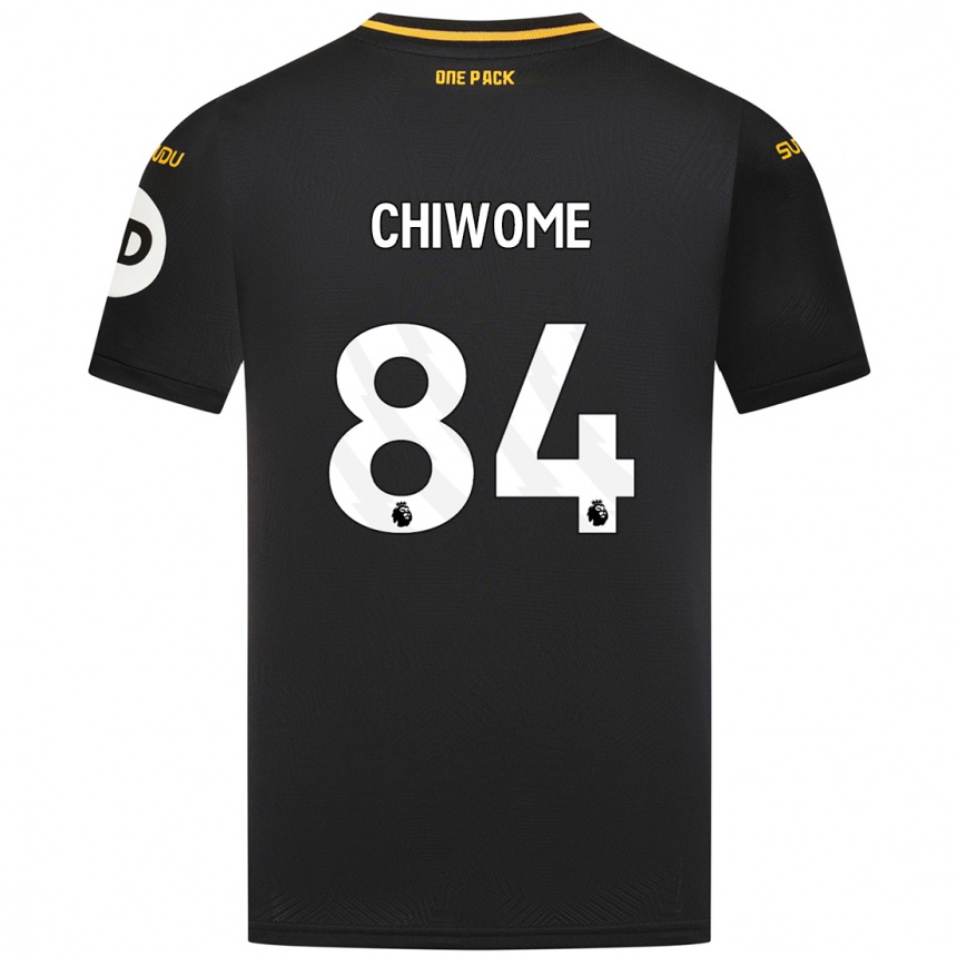 Enfant Football Maillot Leon Chiwome #84 Noir Tenues Extérieur 2024/25