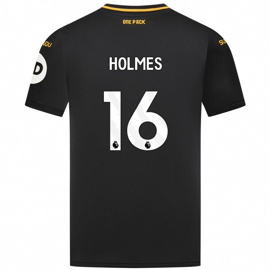 Enfant Football Maillot Summer Holmes #16 Noir Tenues Extérieur 2024/25