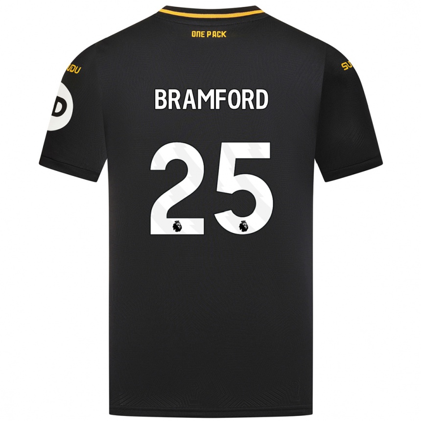 Enfant Football Maillot Sophie Bramford #25 Noir Tenues Extérieur 2024/25