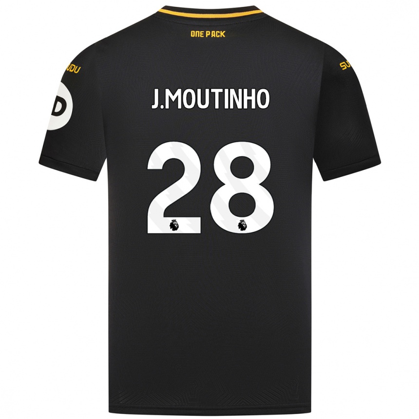 Enfant Football Maillot Joao Moutinho #28 Noir Tenues Extérieur 2024/25