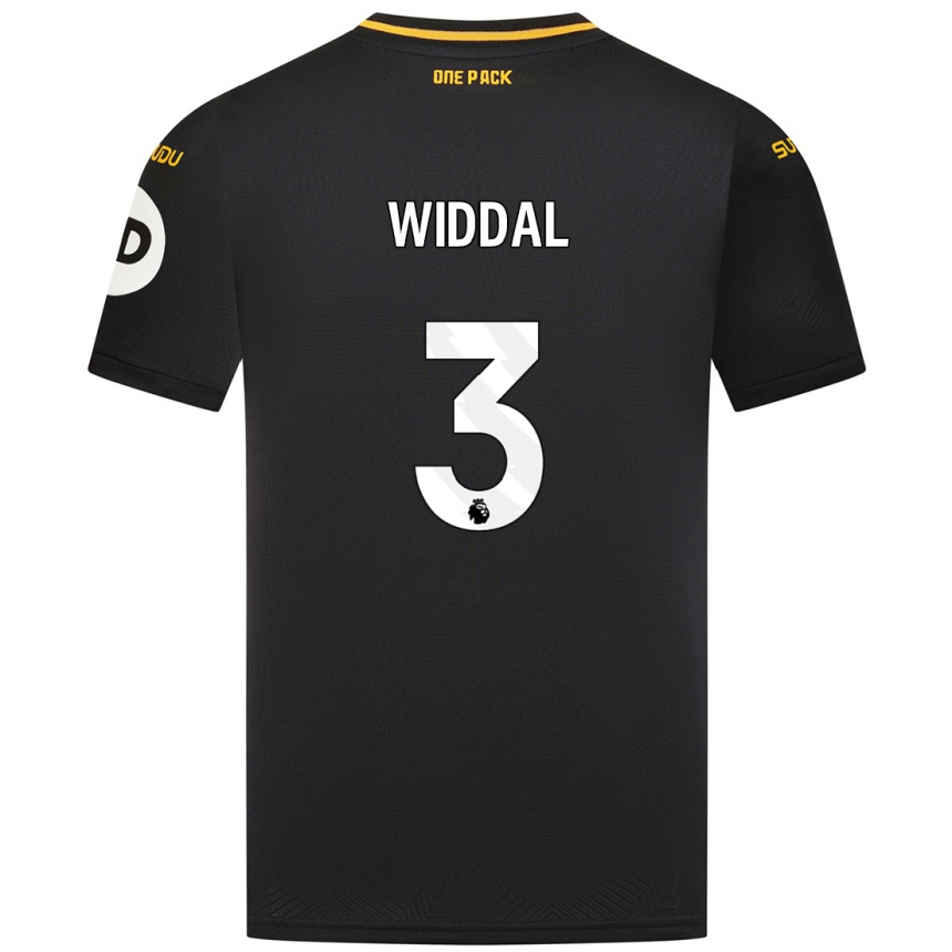 Enfant Football Maillot Natalie Widdal #3 Noir Tenues Extérieur 2024/25