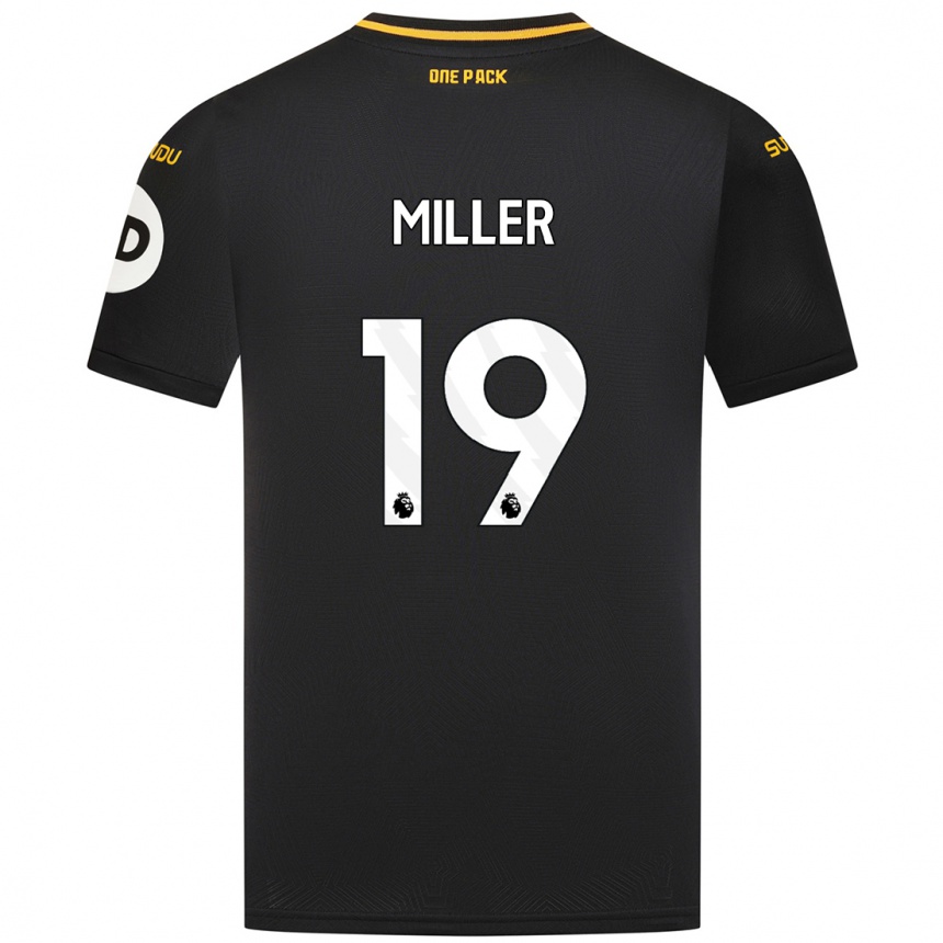 Enfant Football Maillot Ali Miller #19 Noir Tenues Extérieur 2024/25