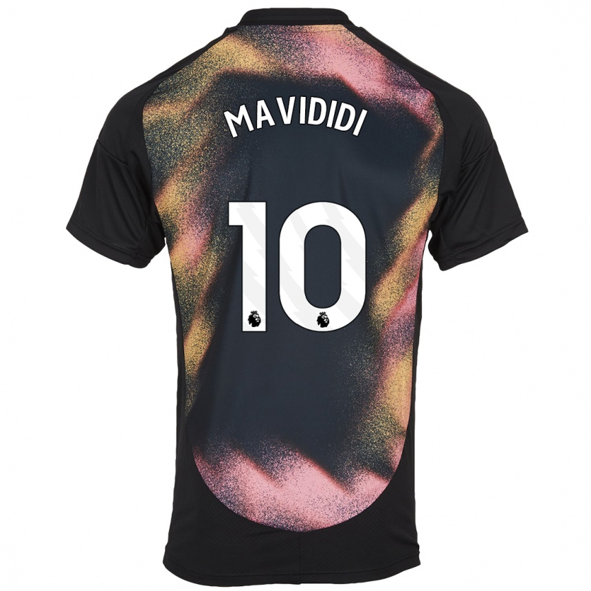 Enfant Football Maillot Stephy Mavididi #10 Noir Blanc Tenues Extérieur 2024/25