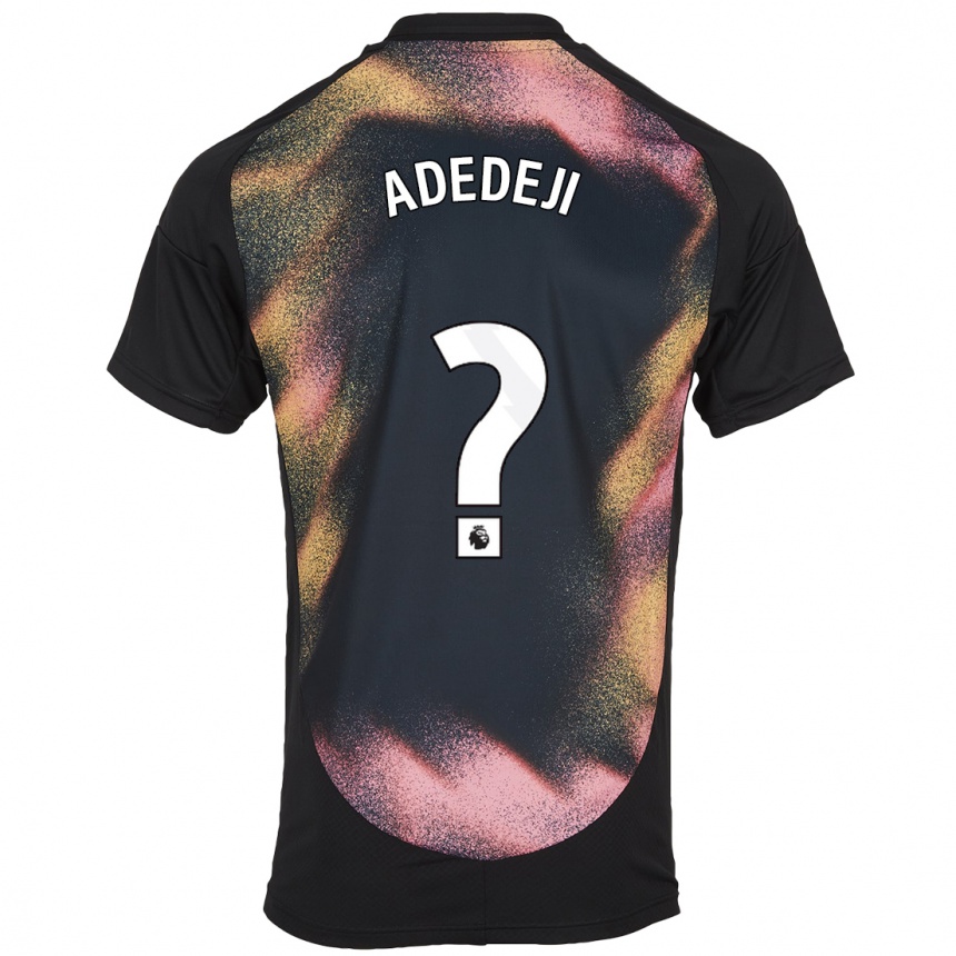 Enfant Football Maillot Maxwell Adedeji #0 Noir Blanc Tenues Extérieur 2024/25