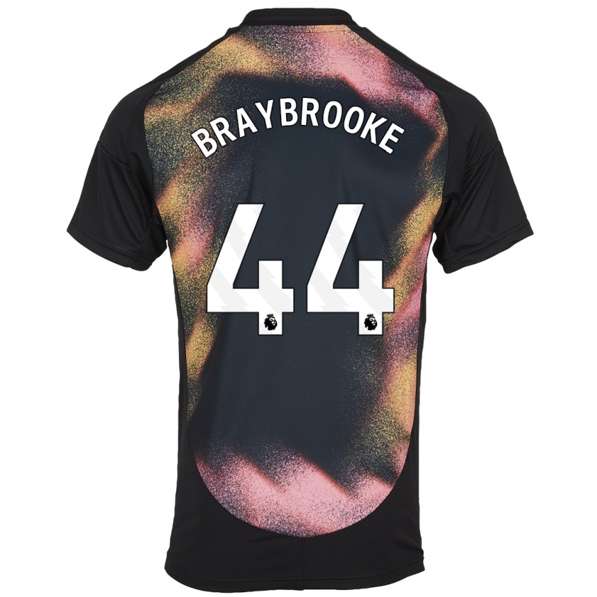 Enfant Football Maillot Sammy Braybrooke #44 Noir Blanc Tenues Extérieur 2024/25