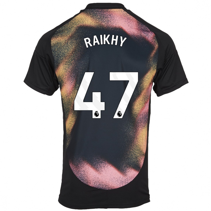 Enfant Football Maillot Arjan Raikhy #47 Noir Blanc Tenues Extérieur 2024/25