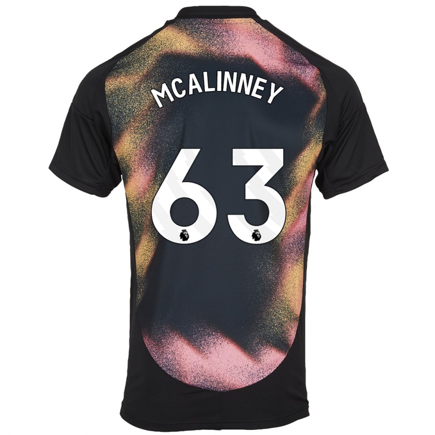 Enfant Football Maillot Liam Mcalinney #63 Noir Blanc Tenues Extérieur 2024/25