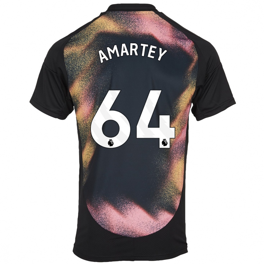 Enfant Football Maillot Bobby Amartey #64 Noir Blanc Tenues Extérieur 2024/25